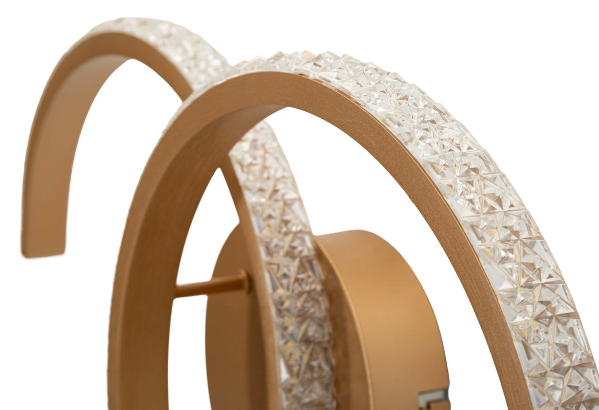 Lampada da muro LED double c cm 41x8,5x24 (luce con 3 temperature di colore)