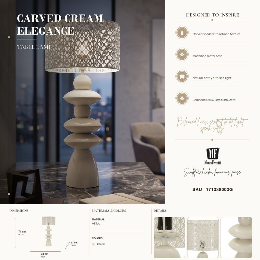 Lampada da tavolo seoul tortora cm ø 33x71