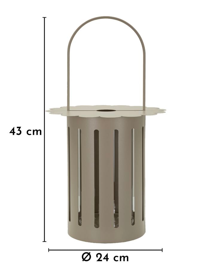Lanterna saturno tortora cm ø 24x43