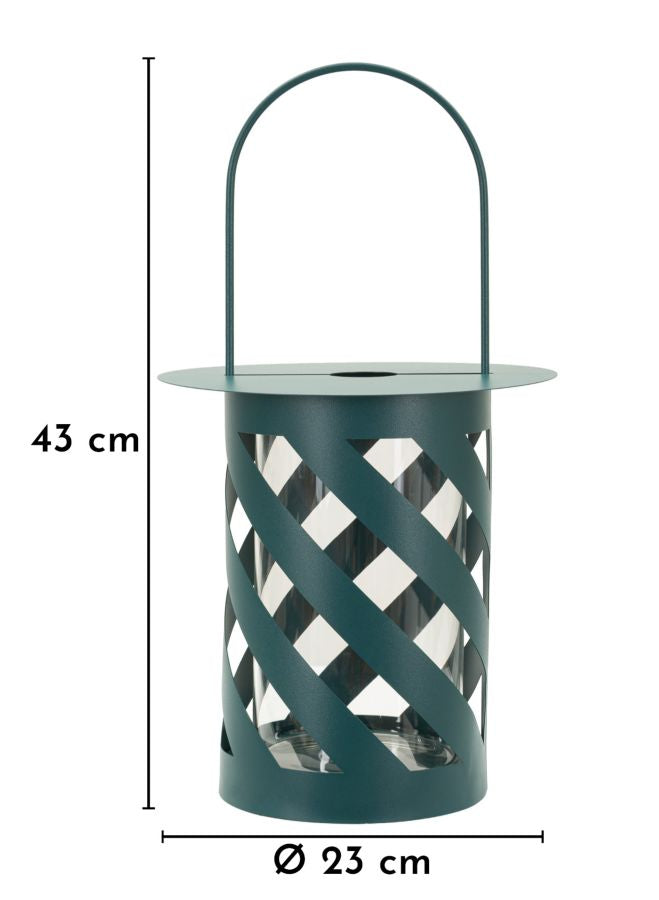 Lanterna saturno ottanio twist cm ø 23x43