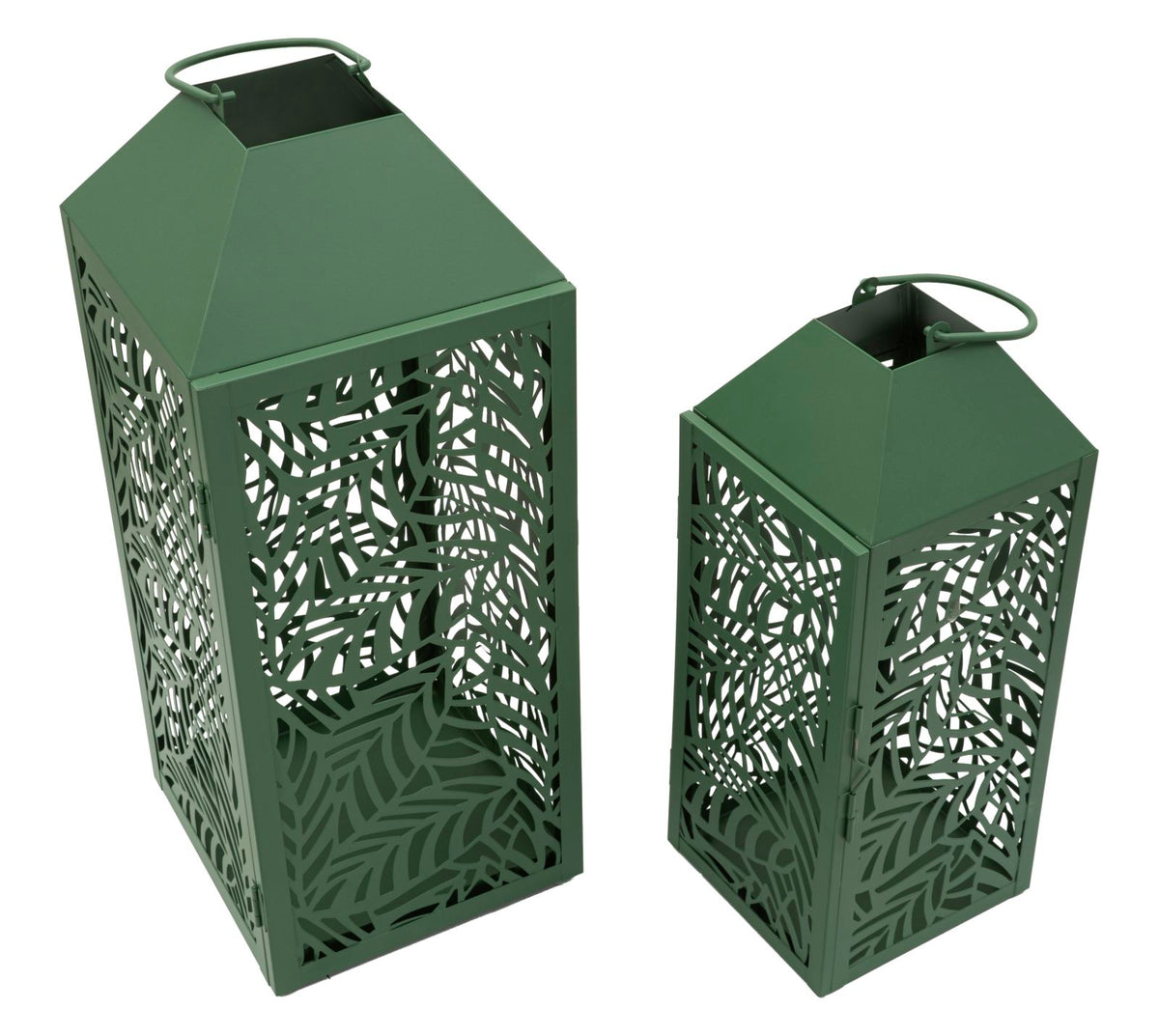 Lanterne carving coppia cm 17,8x17,8x44-13,8x13,8x34