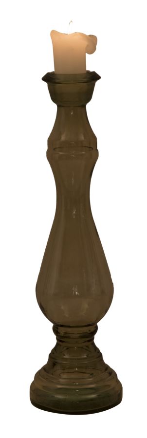 Mauro Ferretti Portacandela Vetro Riciclato Ø 22 x 75 cm (made in Spain)