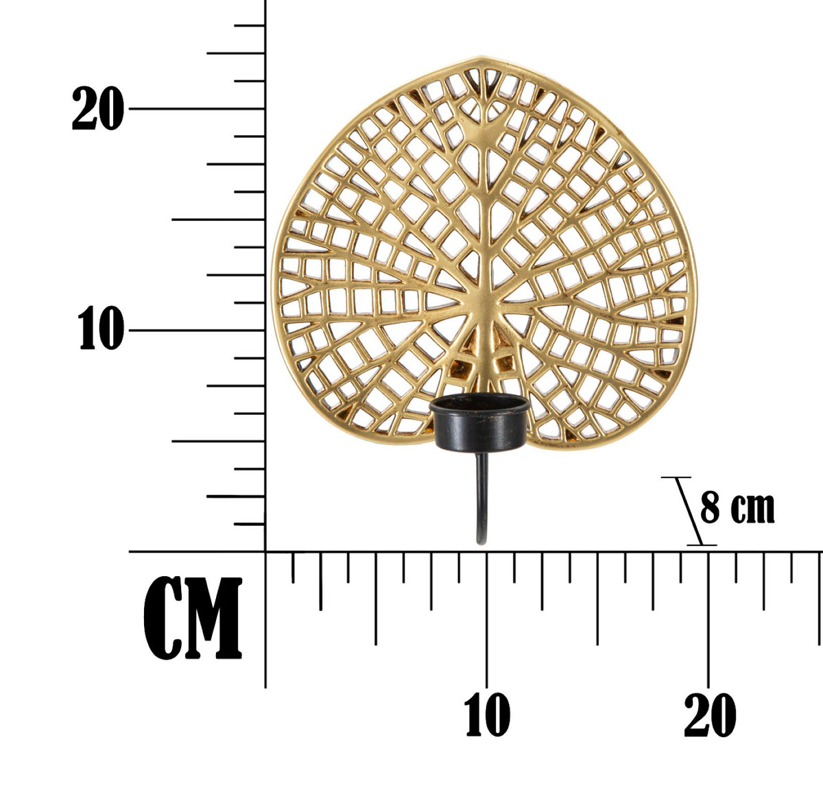 Mauro Ferretti Portacandela da Muro Lotus 20 x 8 x 22,2 cm