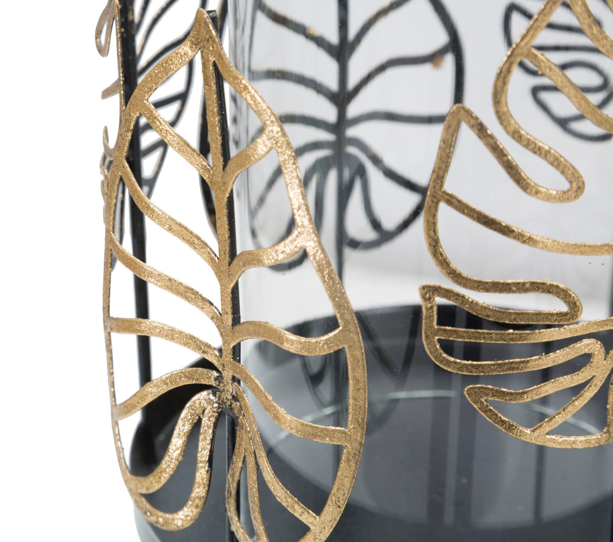 Mauro Ferretti Portacandela Foglie Gold Ø 15 x 23,3 cm