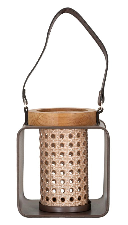 Mauro Ferretti Lanterna Iron-rattan 16 x 13 x 20 cm