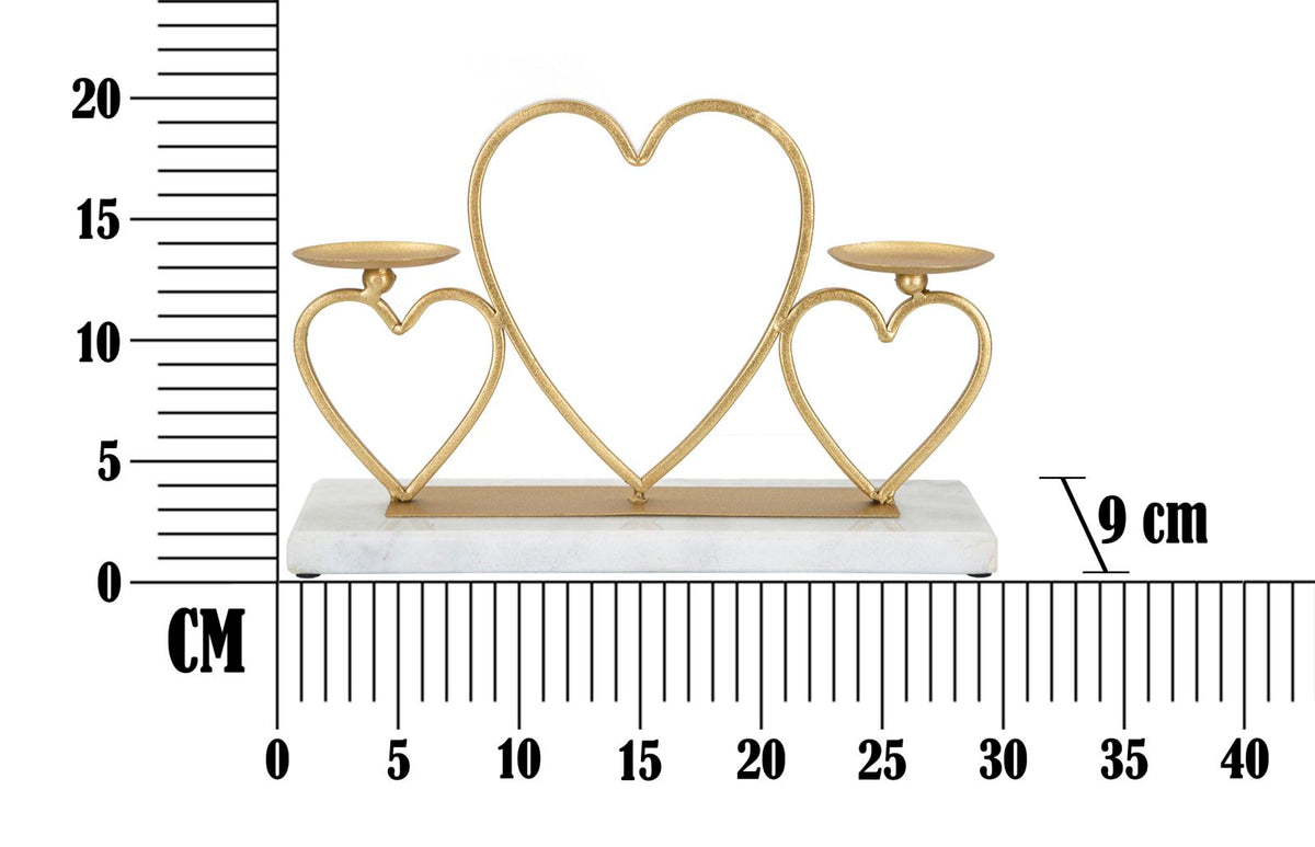 Mauro Ferretti Portacandela Hearts 30 x 9 x 20 cm