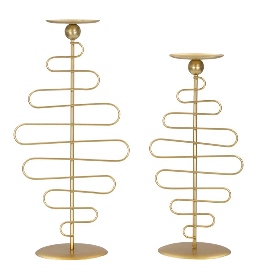 Mauro Ferretti Portacandela Alid Coppia 25 x 16 x 51-20 x 16 x 43 cm