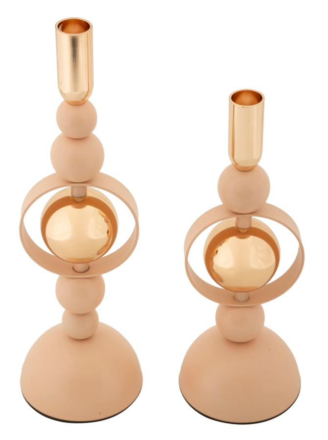 P/cand saturno rosa set 2 pz cm ø 10x27-10x33