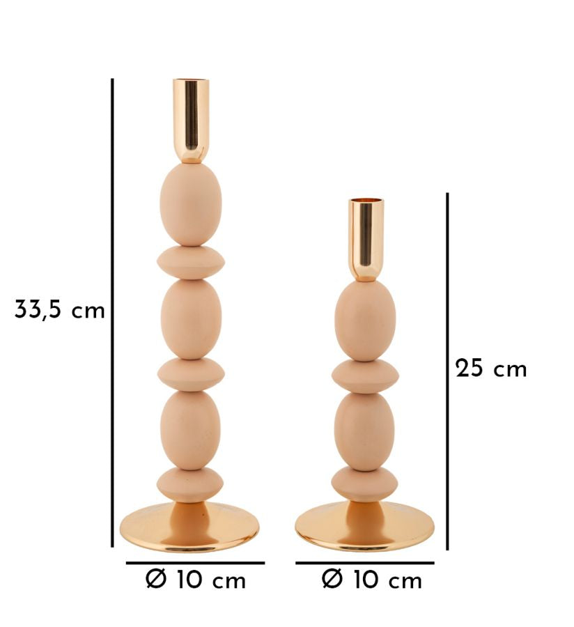 P/cand shuttle rosa set 2 pz cm ø 10x25-10x33,5