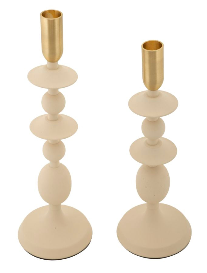 P/cand gemini crema set 2 pz cm ø10x29-10x33