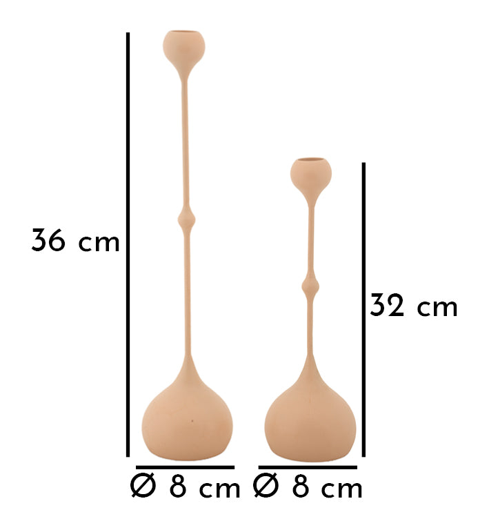 P/cand slimmy rosa set 2 pz cm ø 8x26-8x37