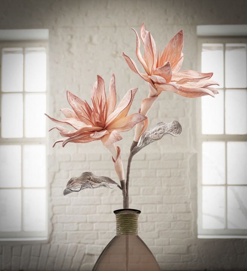 Mauro Ferretti Glsang Flower x2 Arancione Ø 28 x 88 cm