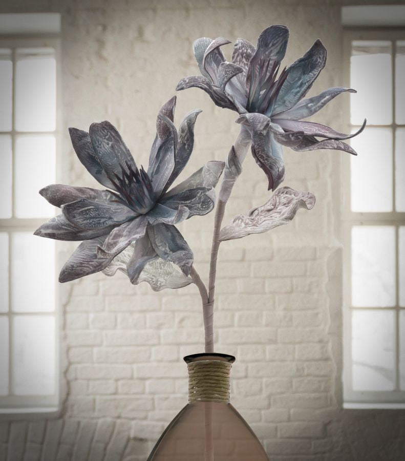 Mauro Ferretti Glsang Flower x2 Blu Ø 28 x 88 cm