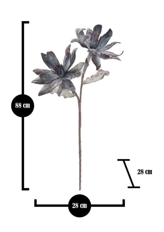 Mauro Ferretti Glsang Flower x2 Blu Ø 28 x 88 cm