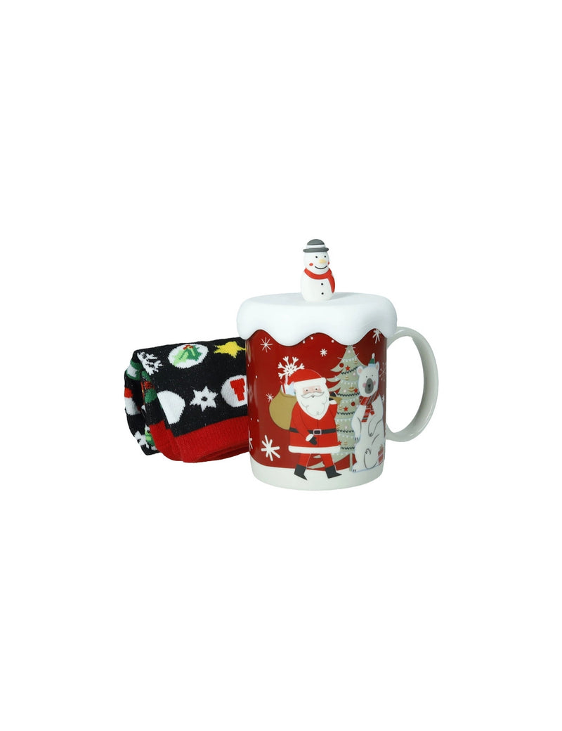 Brandani Mug con Tappo Pupazzo e Calzini