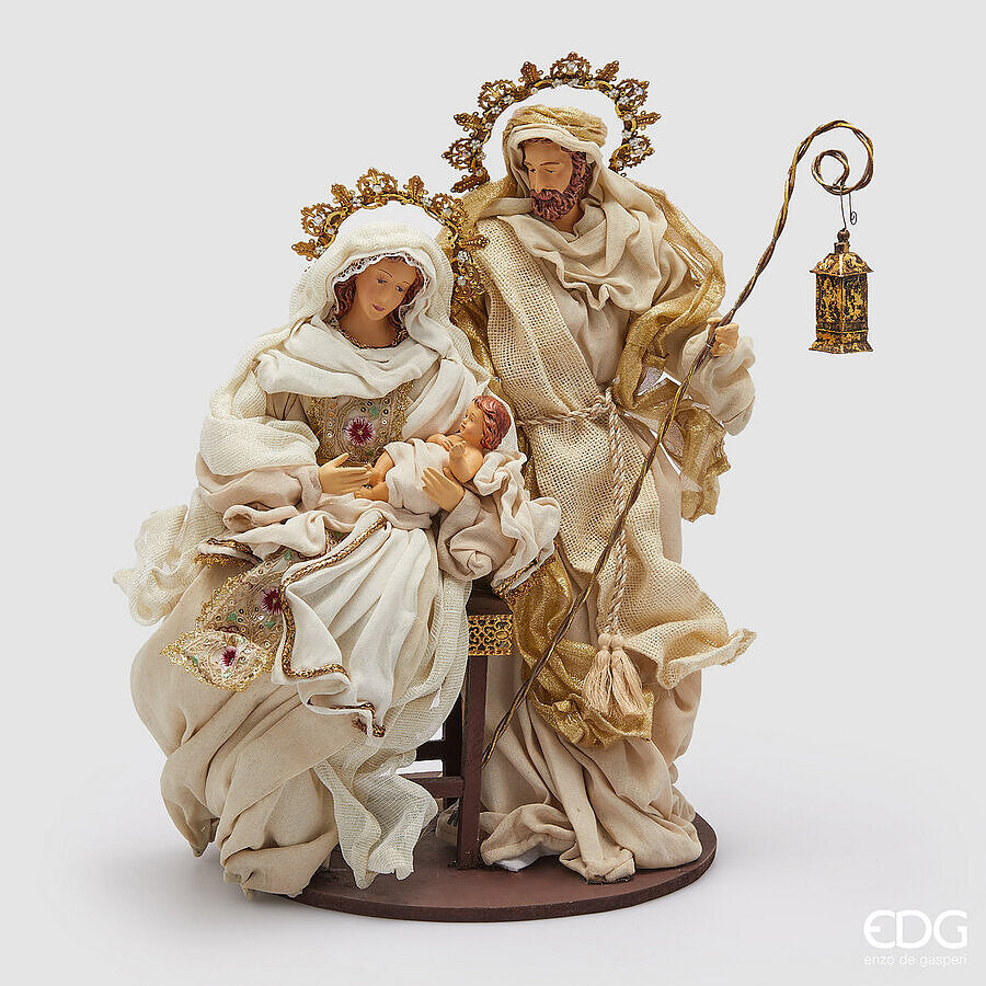 Natività con base avorio e oro 50 cm EDG - Avorio e oro