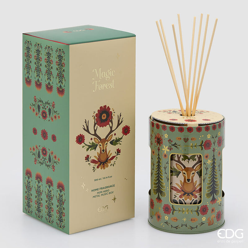 Profumatore Scrigno 300 ml con carillon EDG - Black Pepper