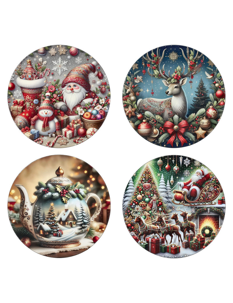 Brandani Sottopiatto Christmas New Set 4 pz – Decori Assortiti