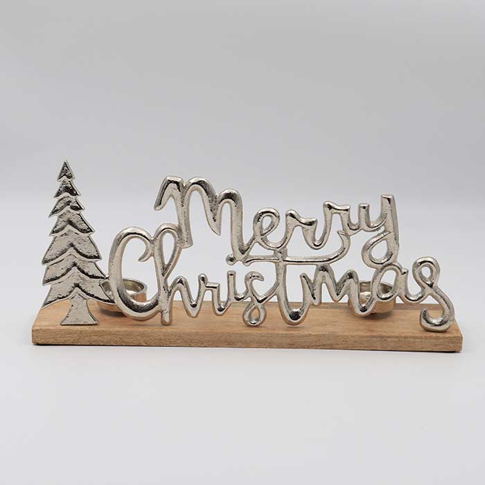 Innovaliving Decorazione Merry Christmas Silver